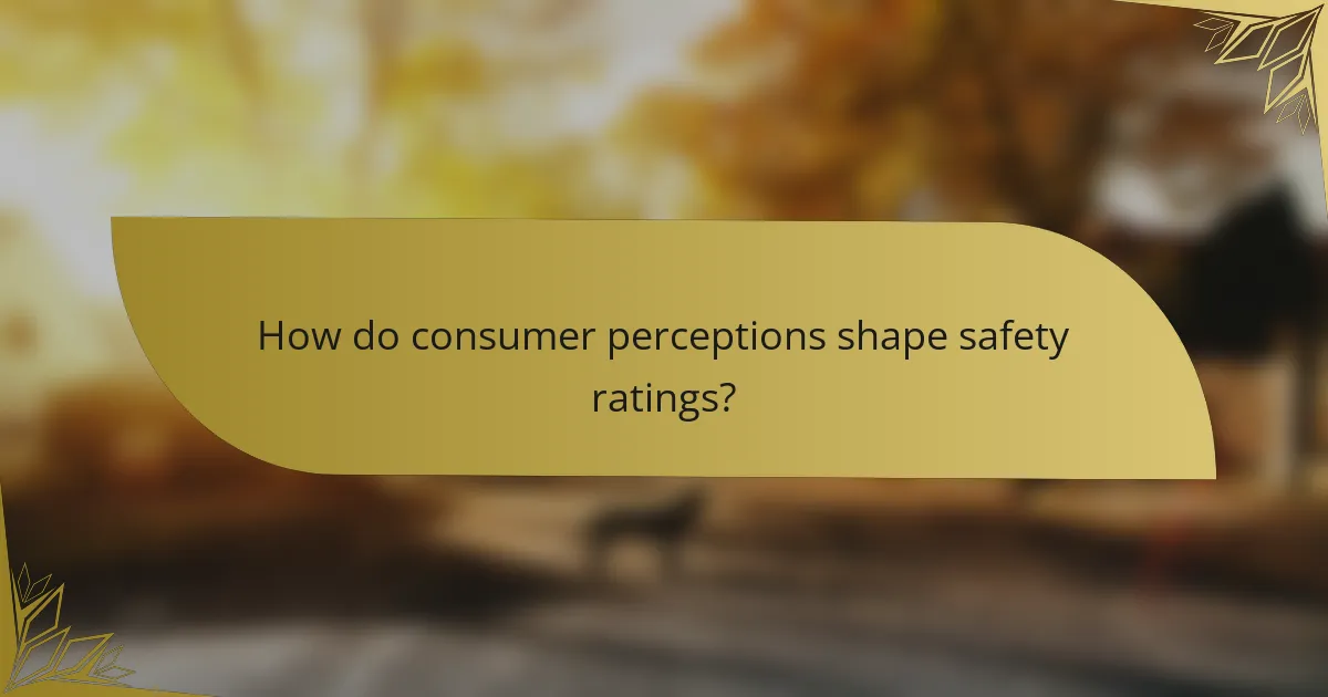 How do consumer perceptions shape safety ratings?