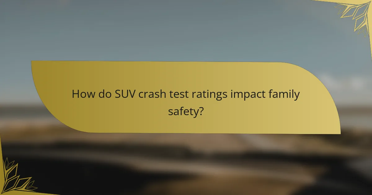 How do SUV crash test ratings impact family safety?